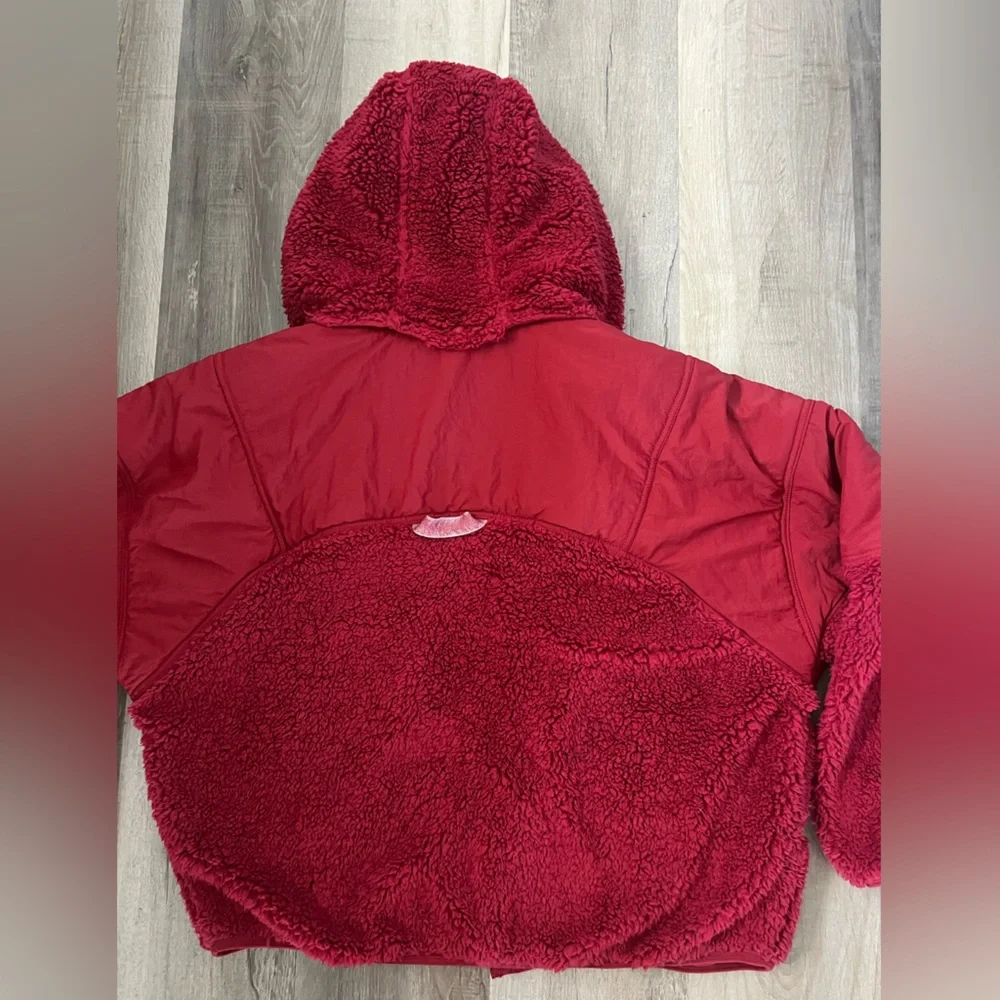Free People Adventure Awaits Fleece Sherpa Hooded Jacket - Picture 11 of 12